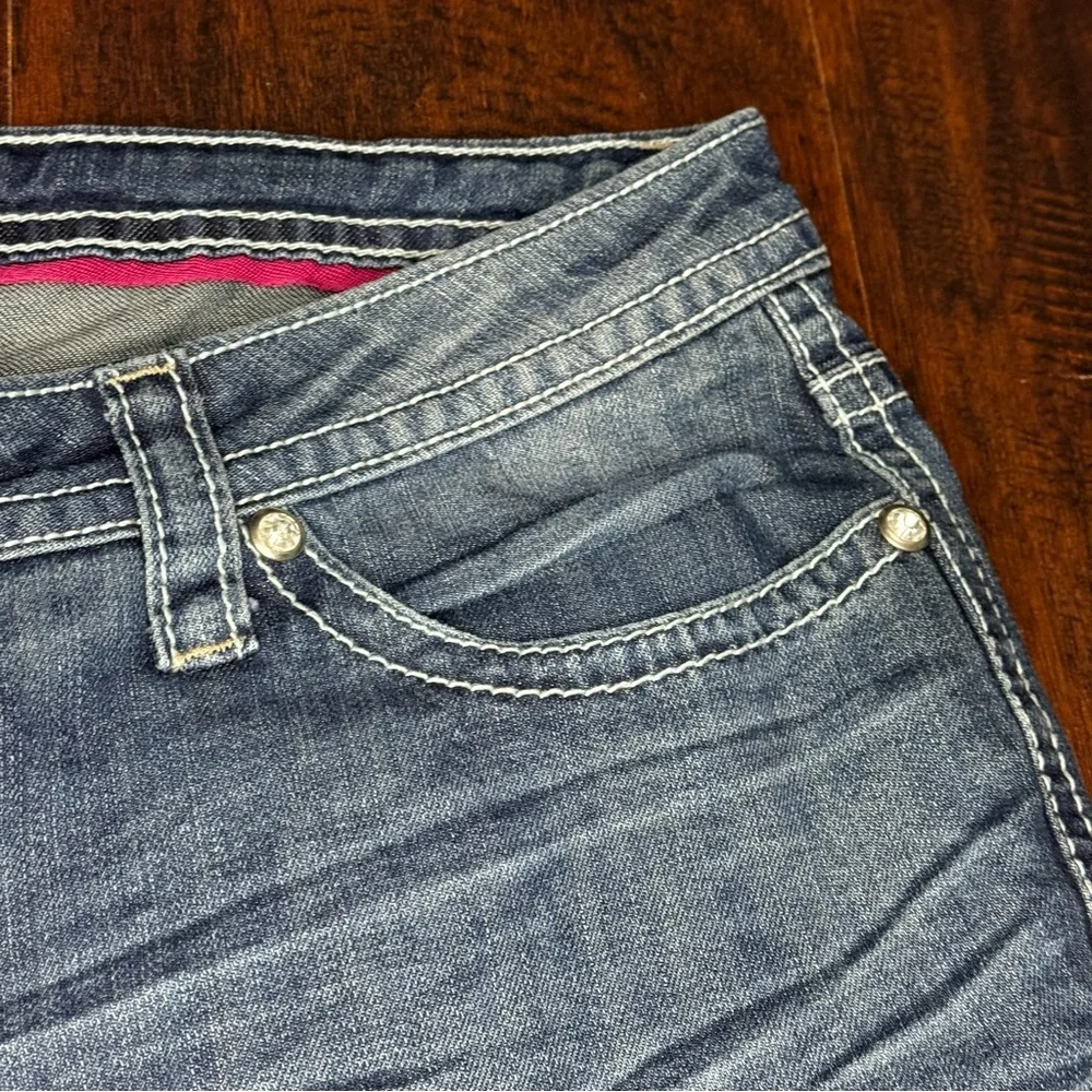 A.N.A A New Approach Classic Denim Women's Boot Cut Jeans Bejeweled Buttons 22W - Picture 7 of 16